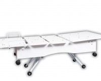 transfer master floor hugger hi lo electric adjustable medical hospital bed high low 3 motor